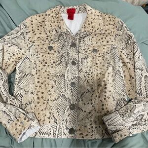 V‎ Cristina snake print button down jacket
